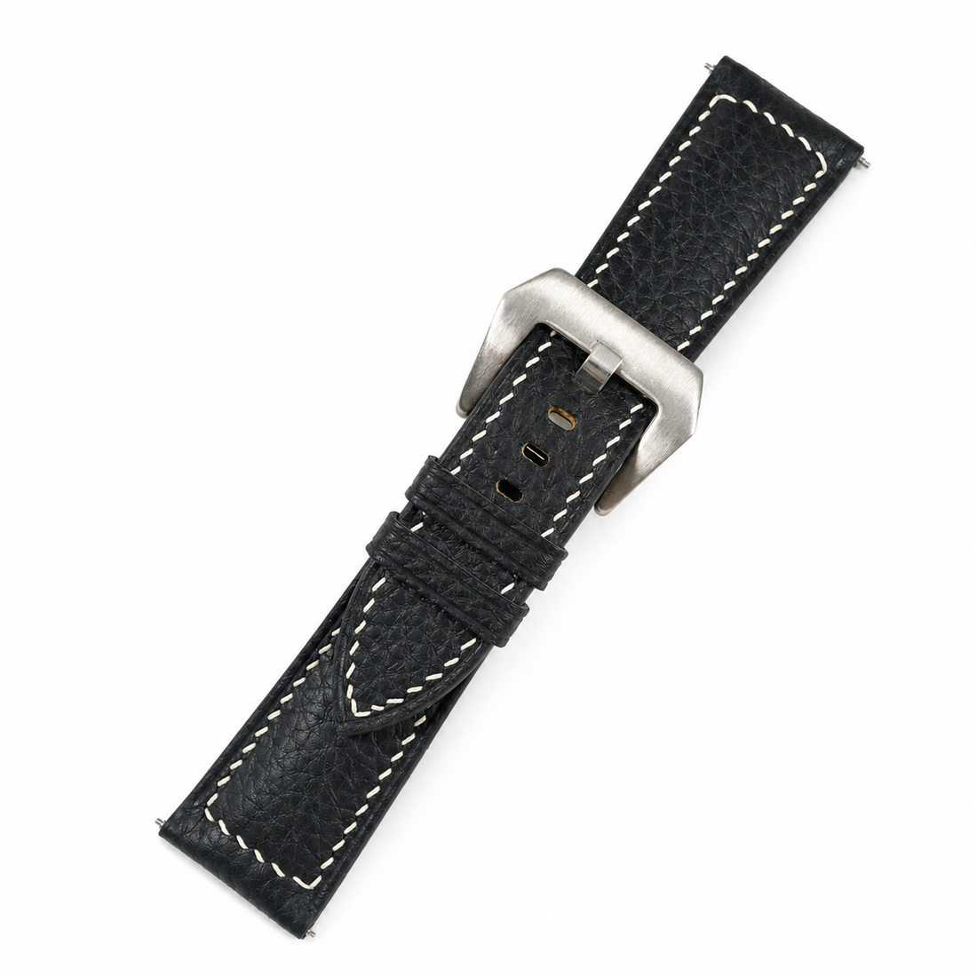 Black Box Togo Leather Watch Strap - Handmade