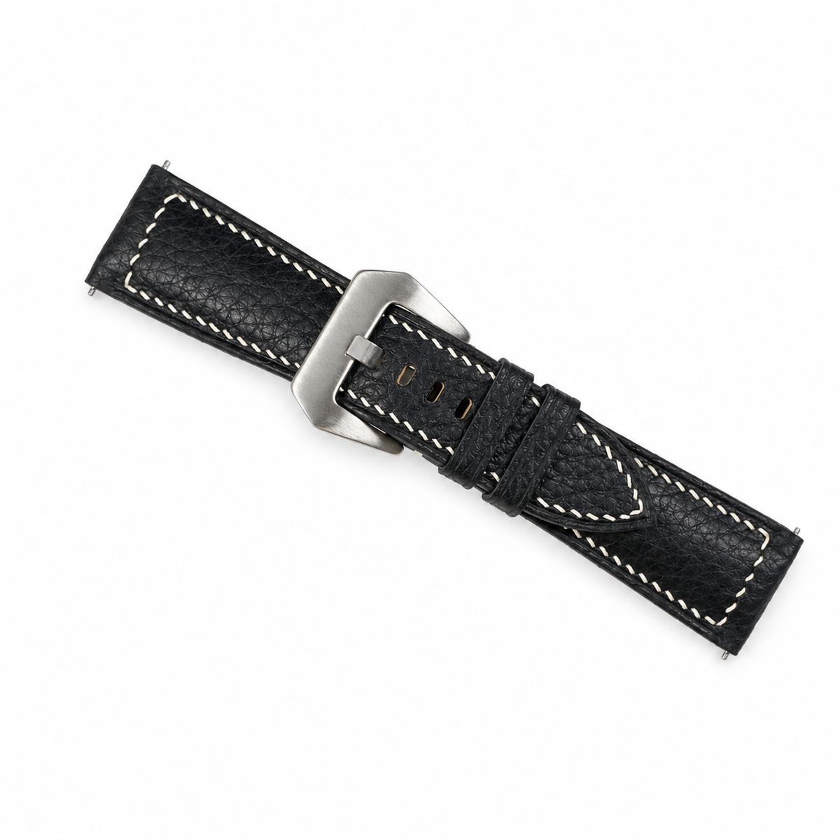 Black Box Togo Leather Watch Strap - Handmade