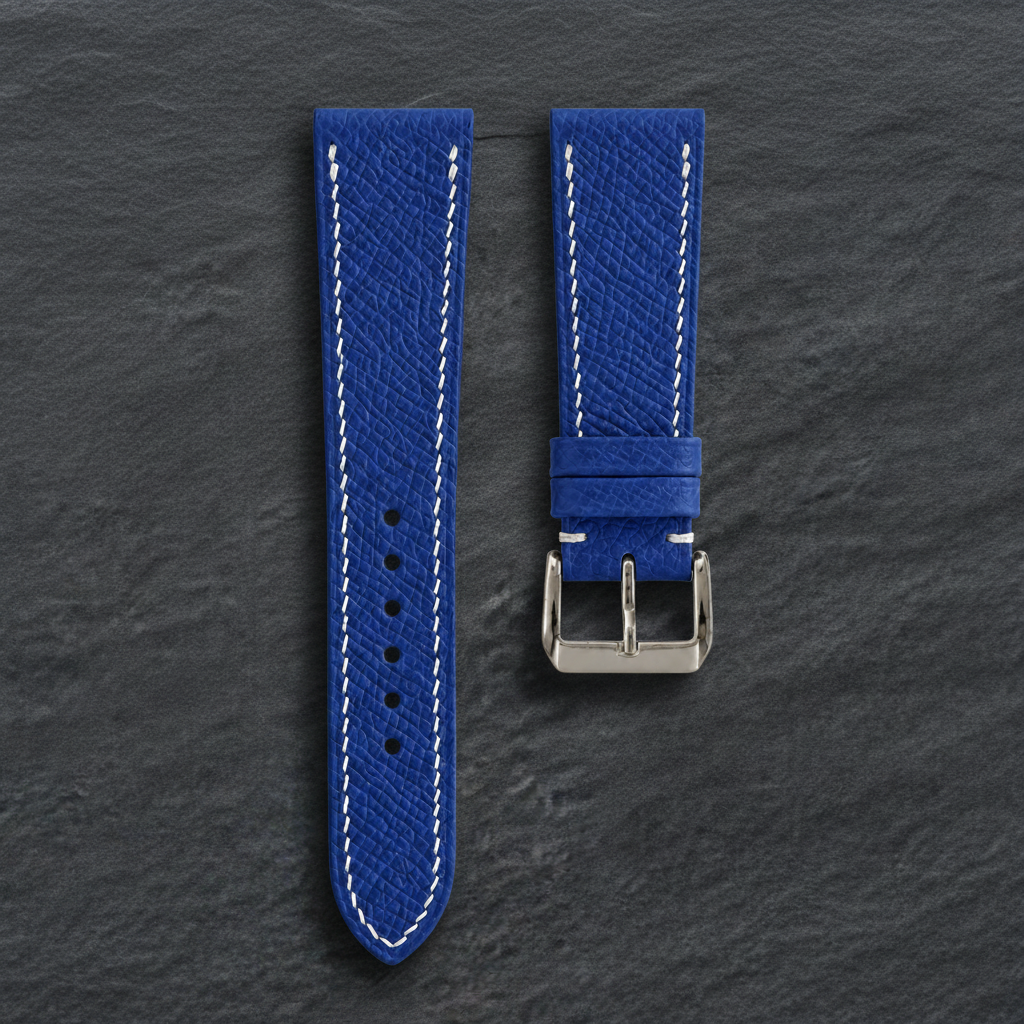 Blue Epsom Leather Watch Strap - Handmade