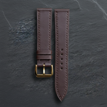 Dark Brown Swift Leather Watch Strap - Handmade