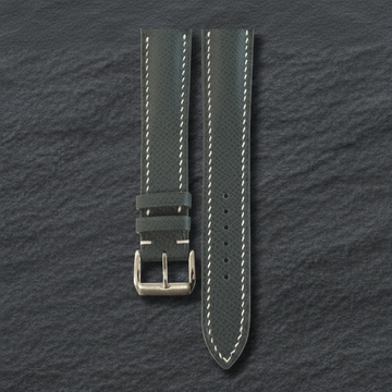 Dark Gray Epsom Leather Watch Strap - Handmade