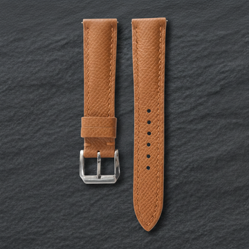 Golden Brown Epsom Leather Watch Strap - Handmade