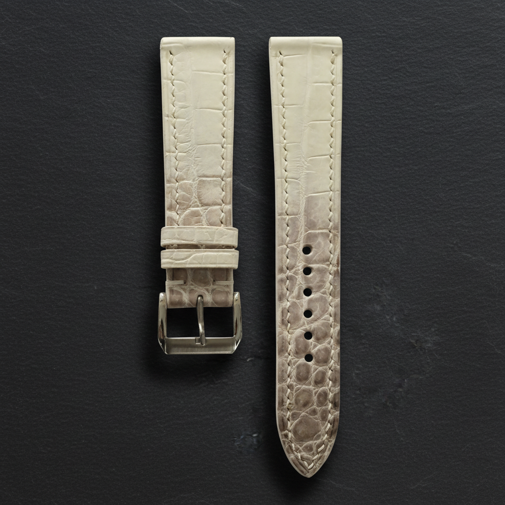 Himalayan Alligator Leather Watch Strap - Handmade Quick Release Band