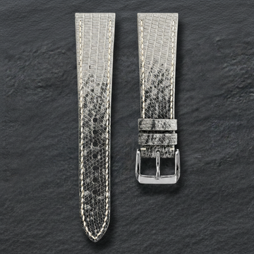 Natural Wild Gray Lizard Leather Watch Strap - Handmade