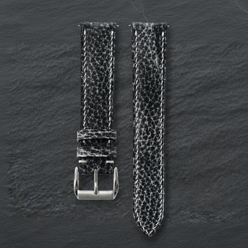 Stone Gray Patina Leather Watch Strap - Handmade