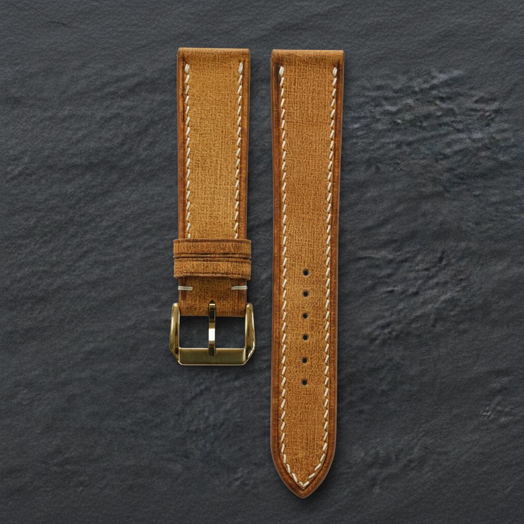 Tan Babele Leather Watch Strap - Handmade