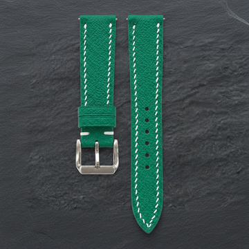 Teal Green Epsom Leather Watch Strap - Handmade