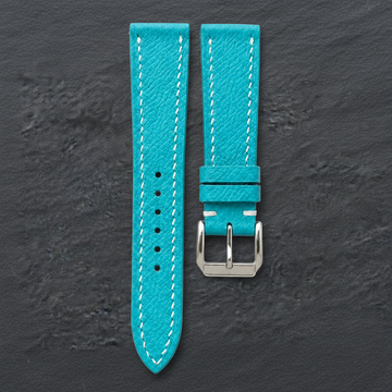 Turquoise Epsom Leather Watch Strap - Handmade