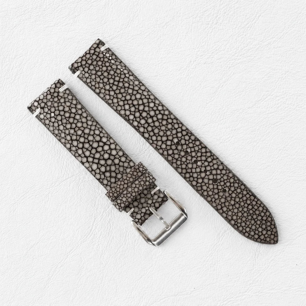 Brown Stingray Leather Watch Strap - Handmade