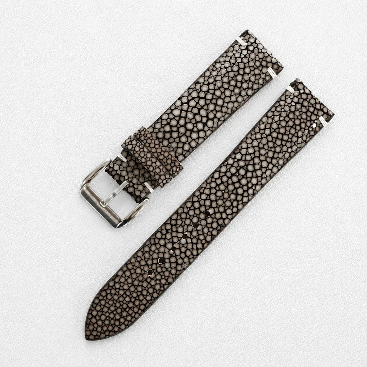 Brown Stingray Leather Watch Strap - Handmade