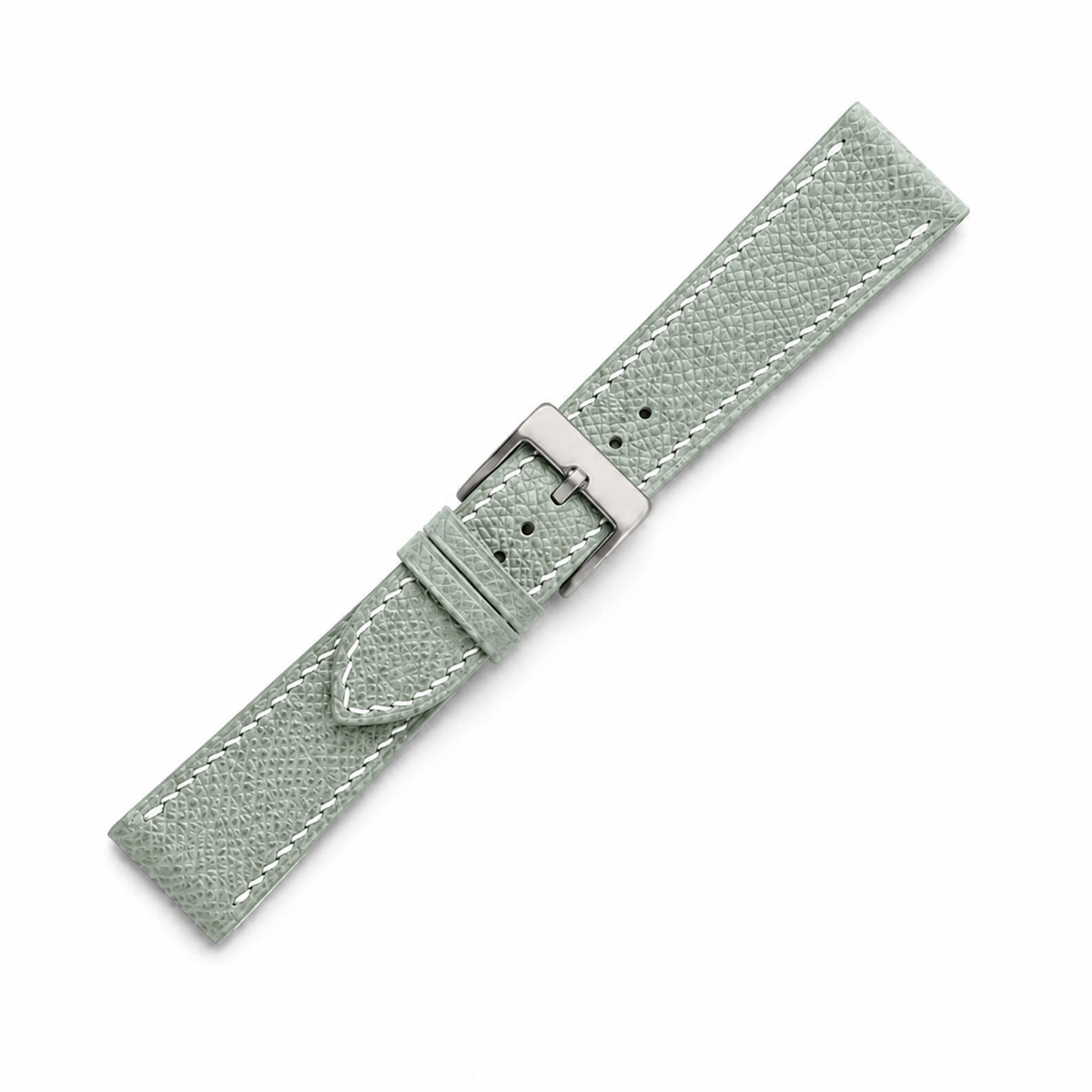 Celadon Green Epsom Leather Watch Strap - Handmade
