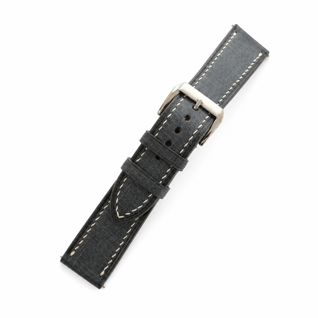 Charcoal Gray Babele Leather Watch Strap - Handmade