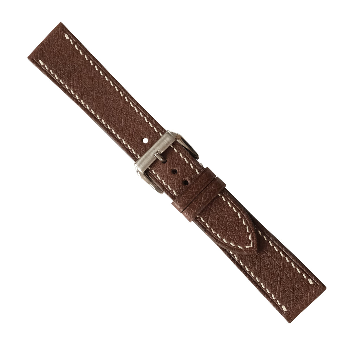 Dark Chocolate Brown Ostrich Leather Watch Strap - Handmade
