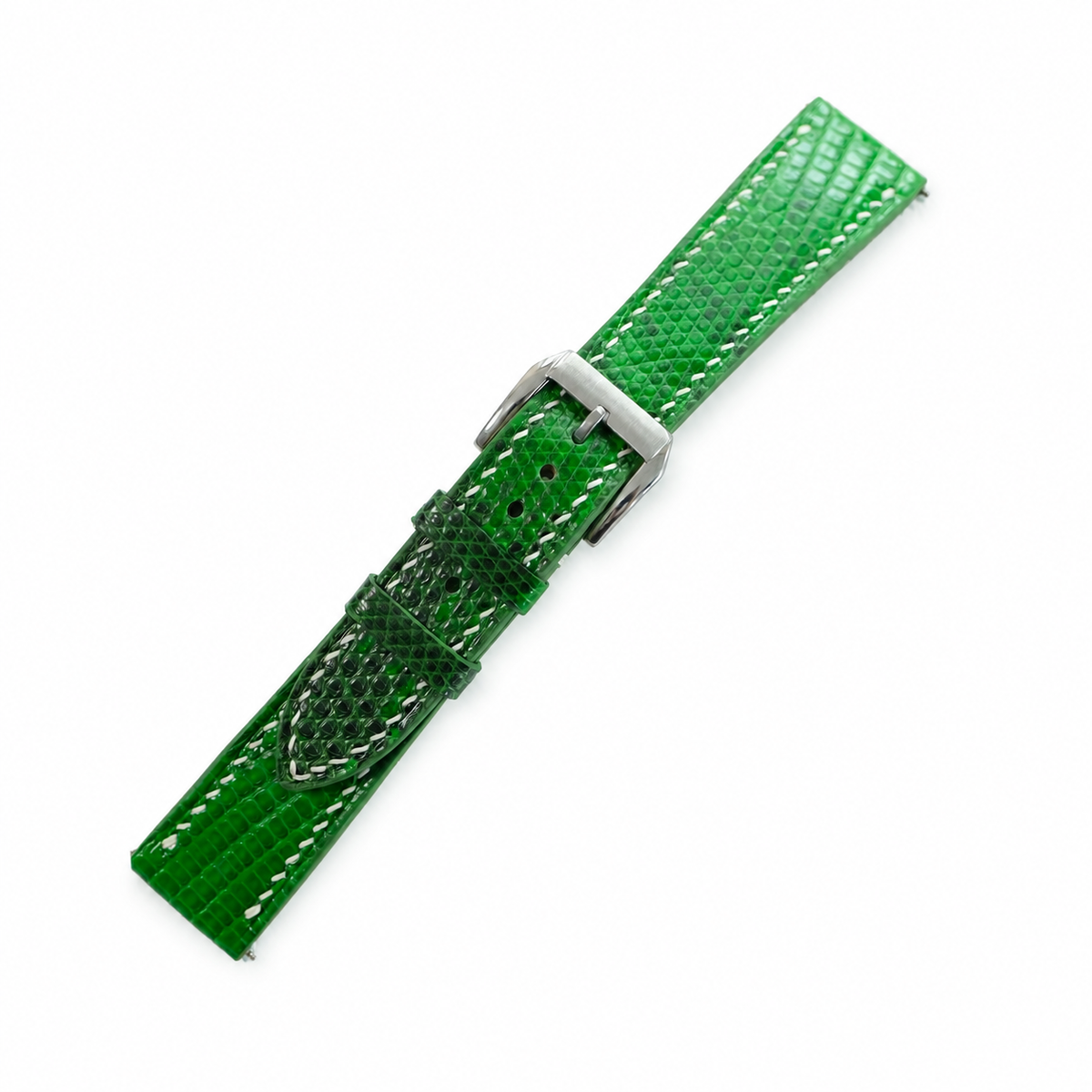 Emerald Green Lizard Leather Watch Strap - Handmade