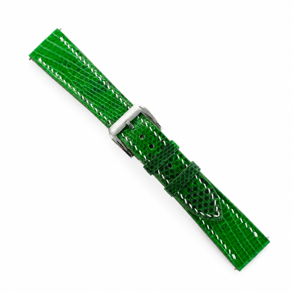 Emerald Green Lizard Leather Watch Strap - Handmade