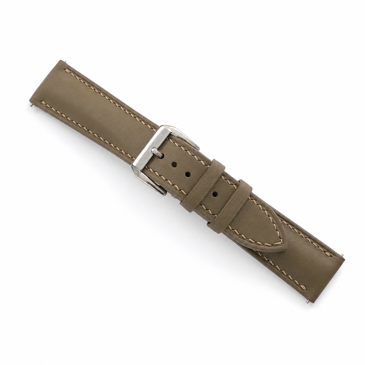 Etoupe Taupe Swift Leather Watch Strap - Handmade