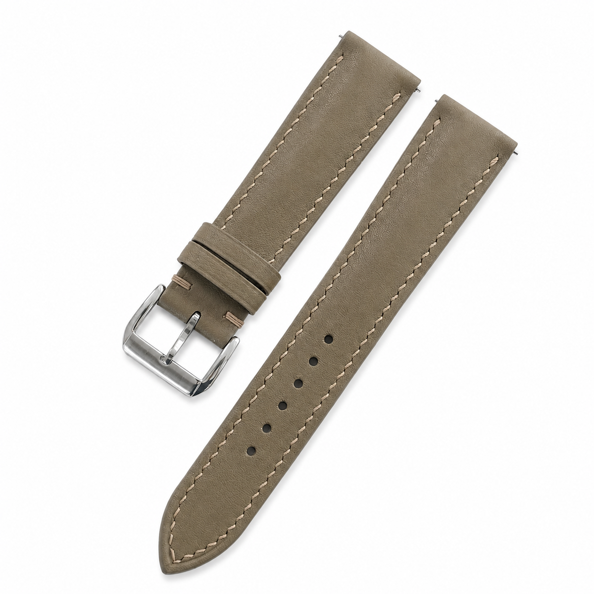 Etoupe Taupe Swift Leather Watch Strap - Handmade