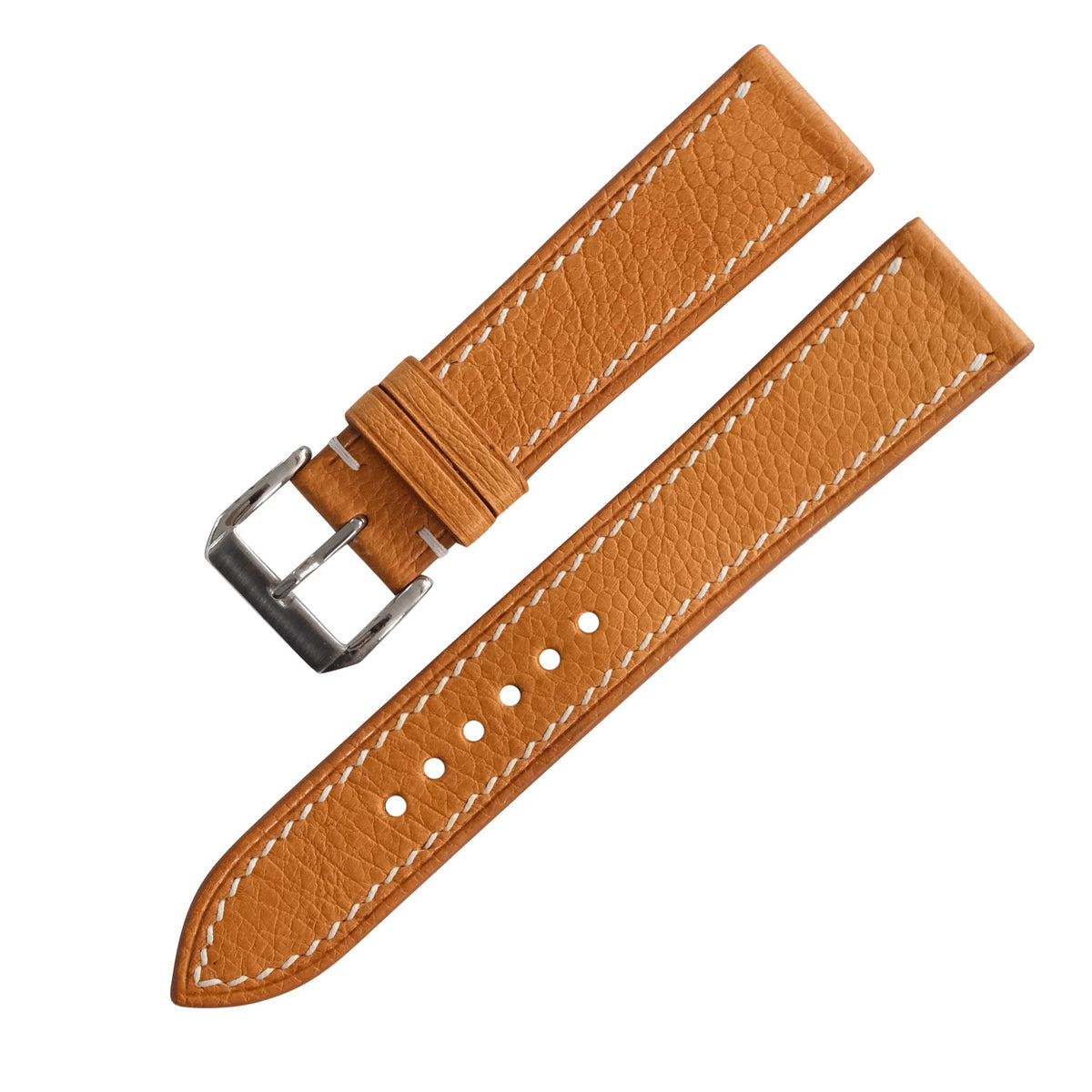 Caramel Ostrich Leather Watch Strap - Handmade
