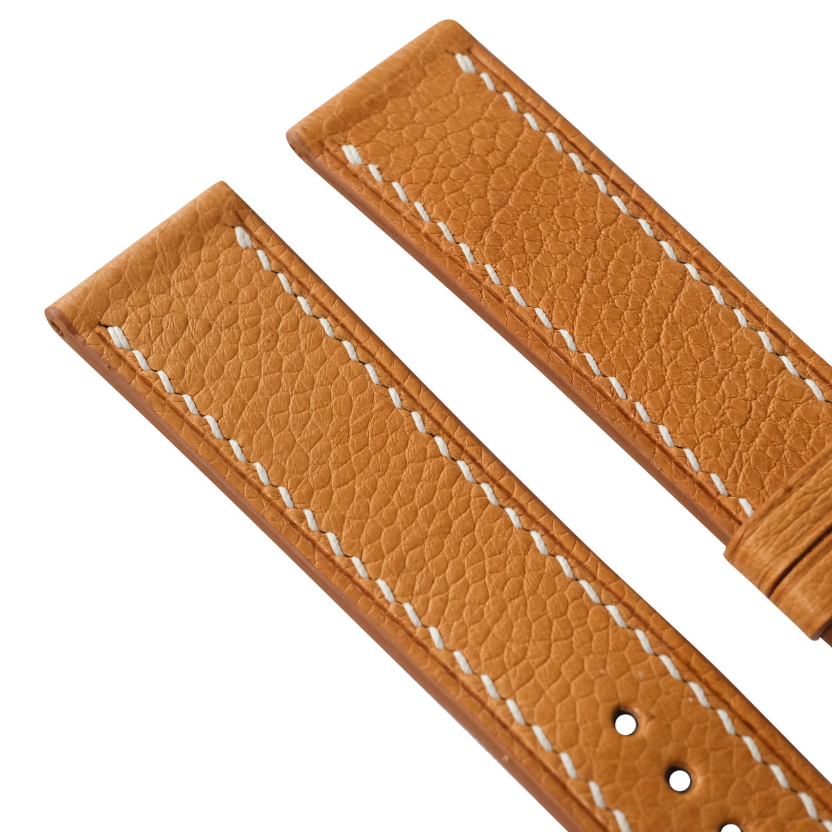 Caramel Ostrich Leather Watch Strap - Handmade
