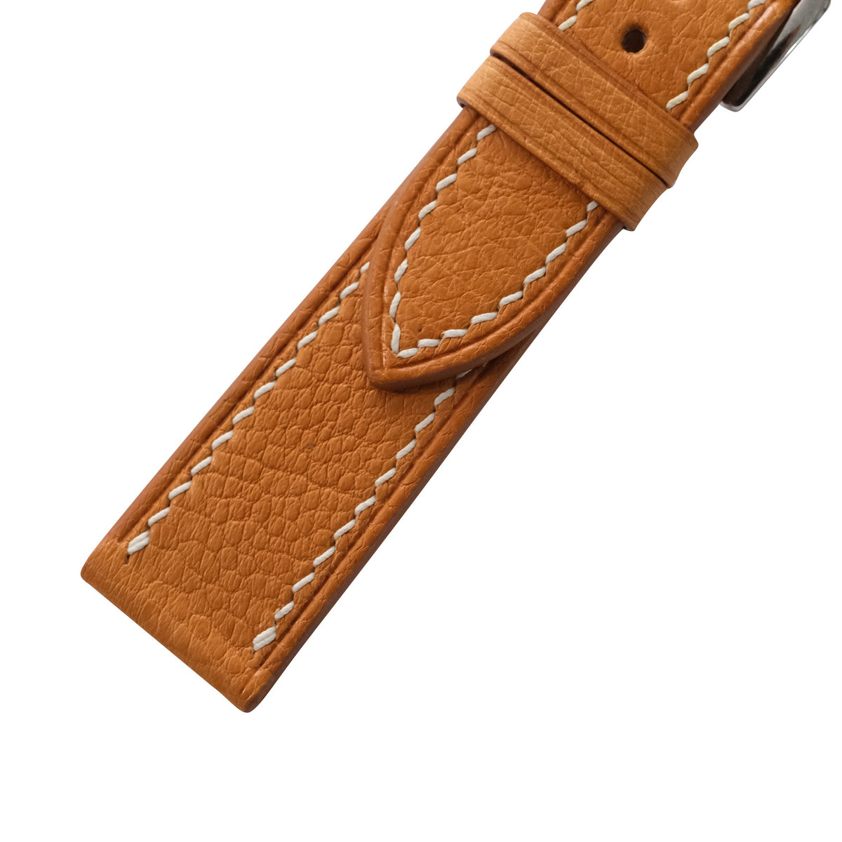Caramel Ostrich Leather Watch Strap - Handmade