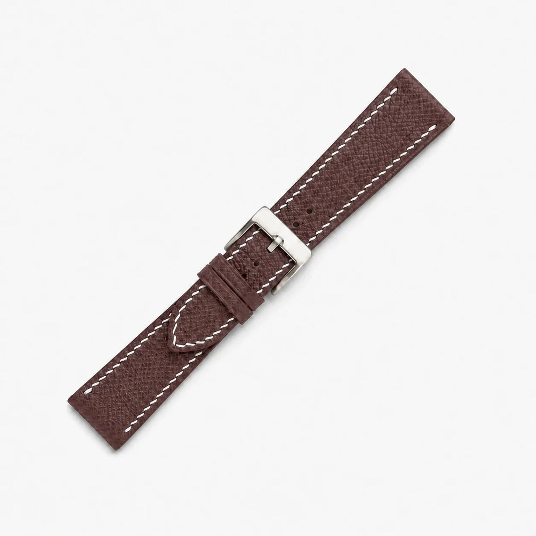 Burgundy Epsom Leather Watch Strap - Handmade