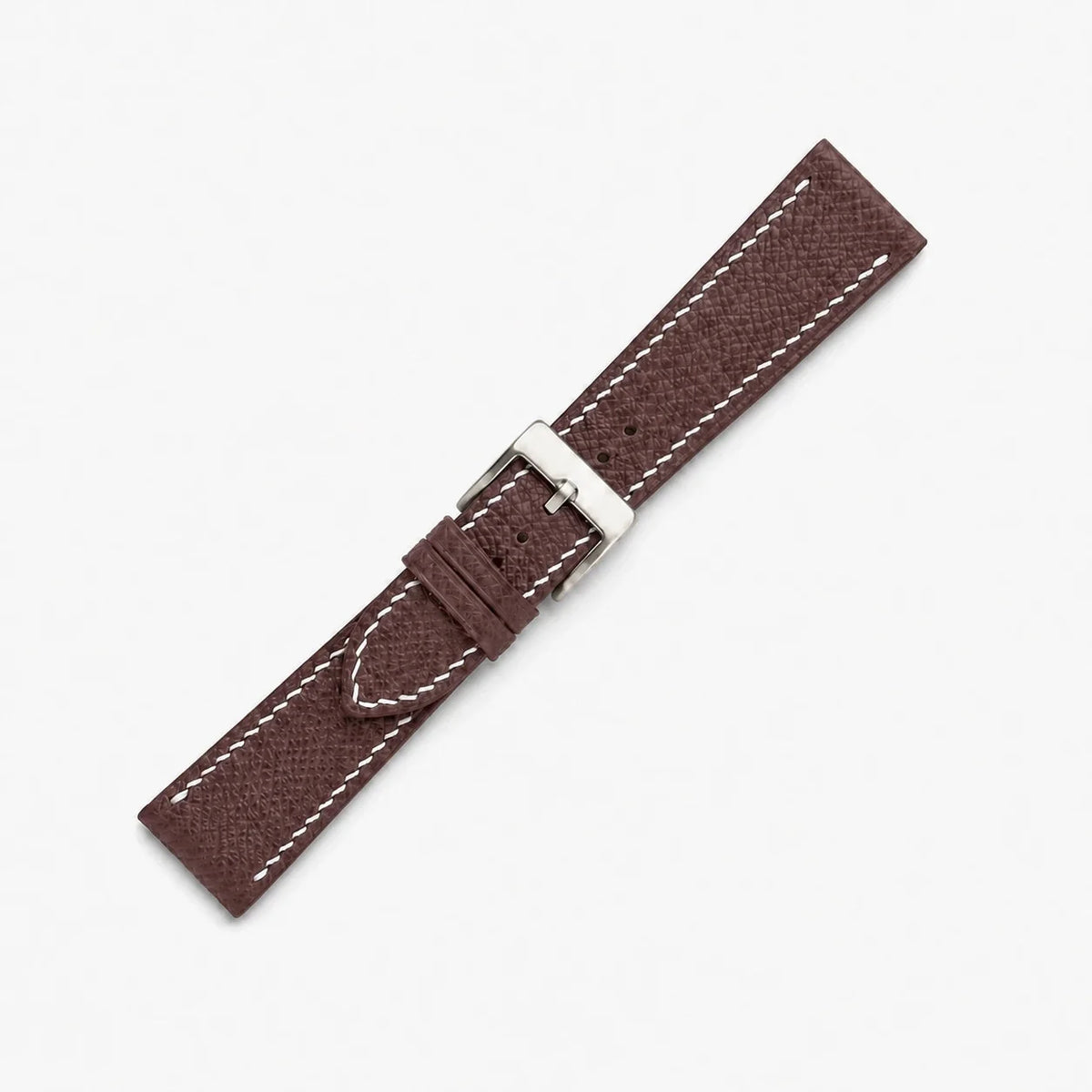 Burgundy Epsom Leather Watch Strap - Handmade