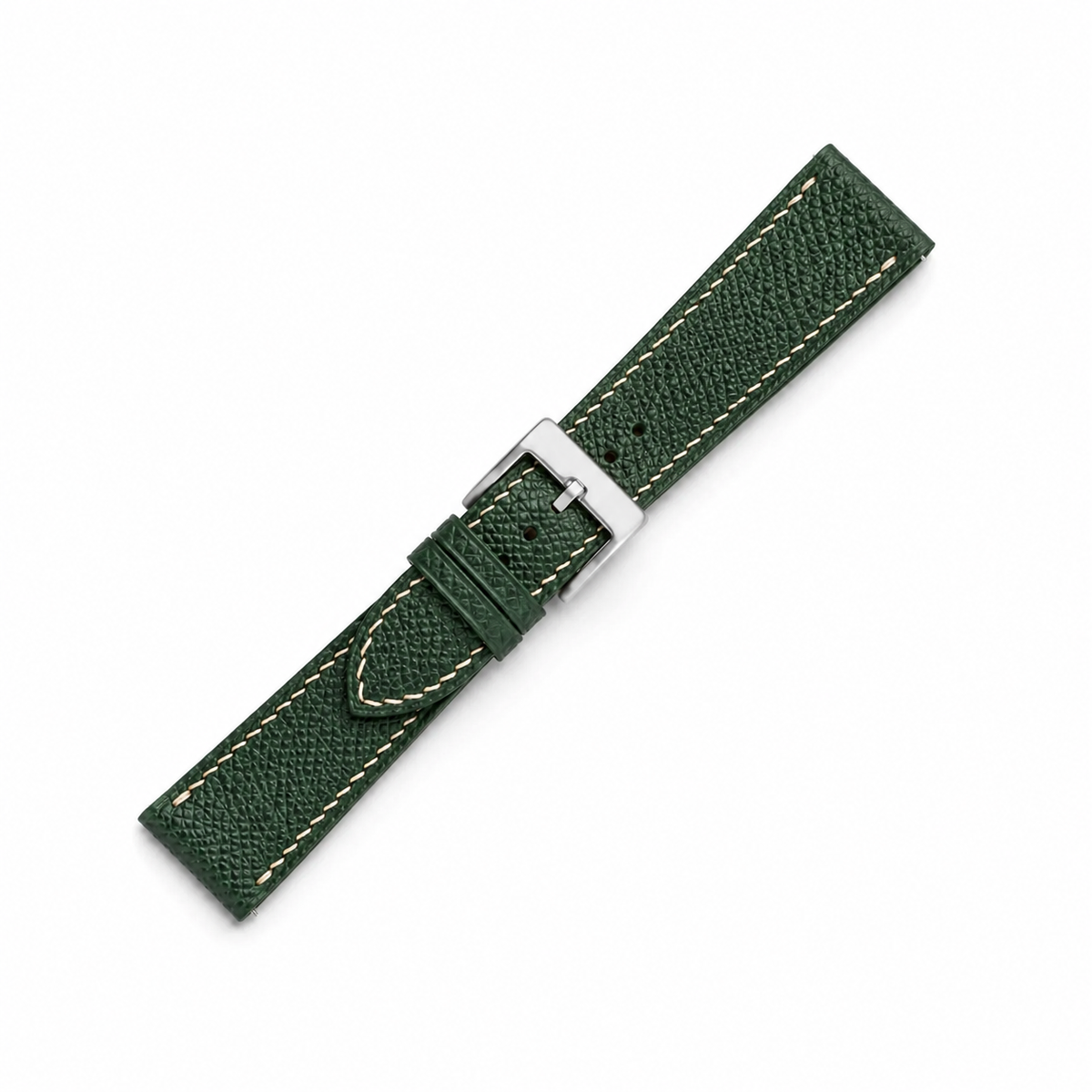 Forest Green Epsom Leather Watch Strap - Handmade