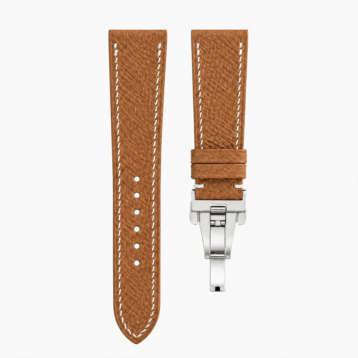 Gold Epsom Leather Watch Strap - Handmade