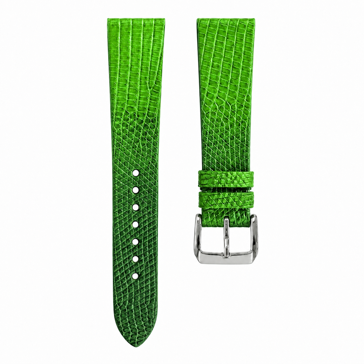 Green Lizard Leather Watch Strap - Handmade