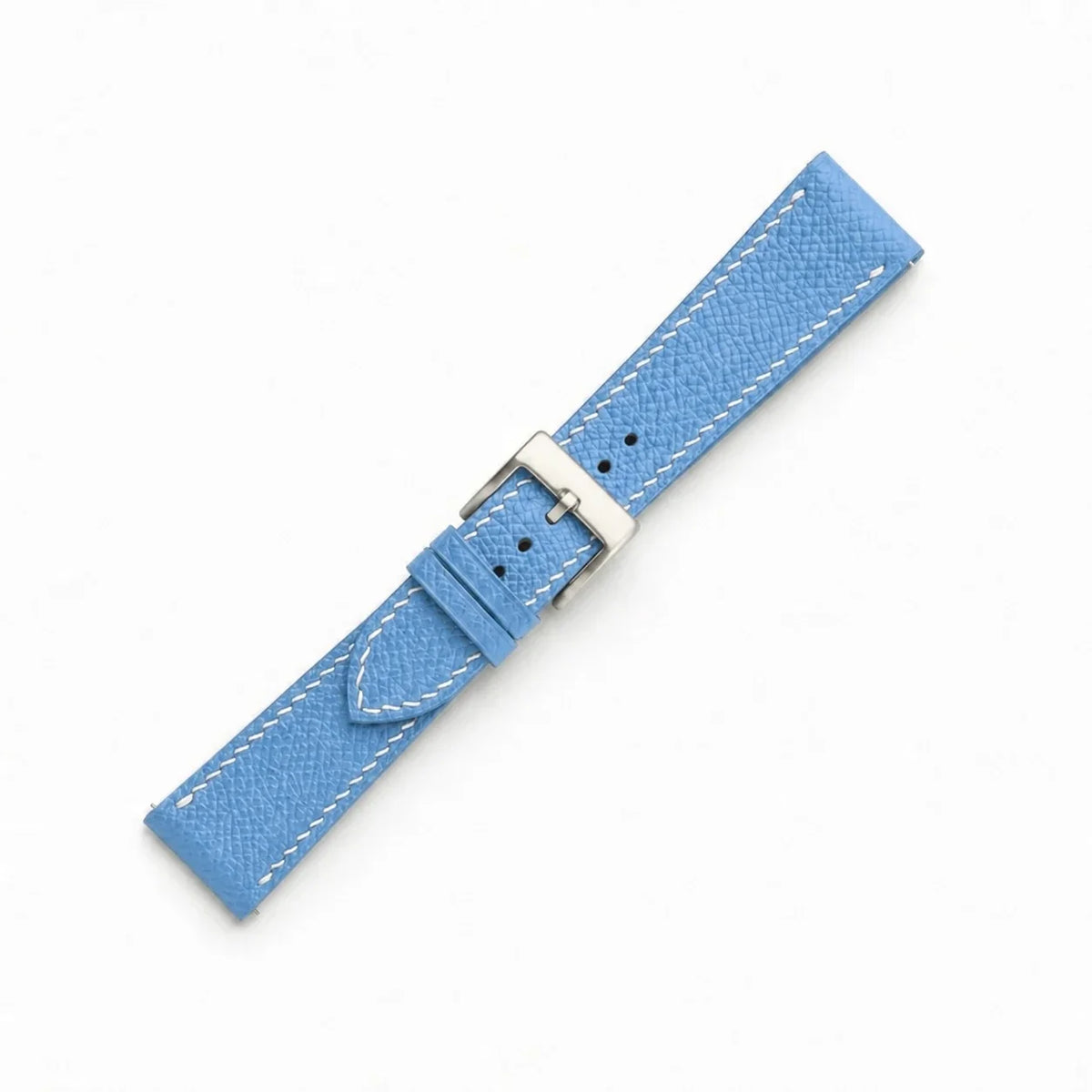 Light Blue Epsom Leather Watch Strap - Handmade