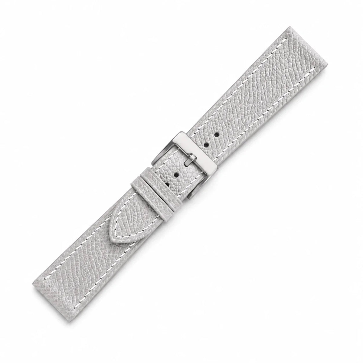 Off White Epsom Leather Watch Strap - Handmade