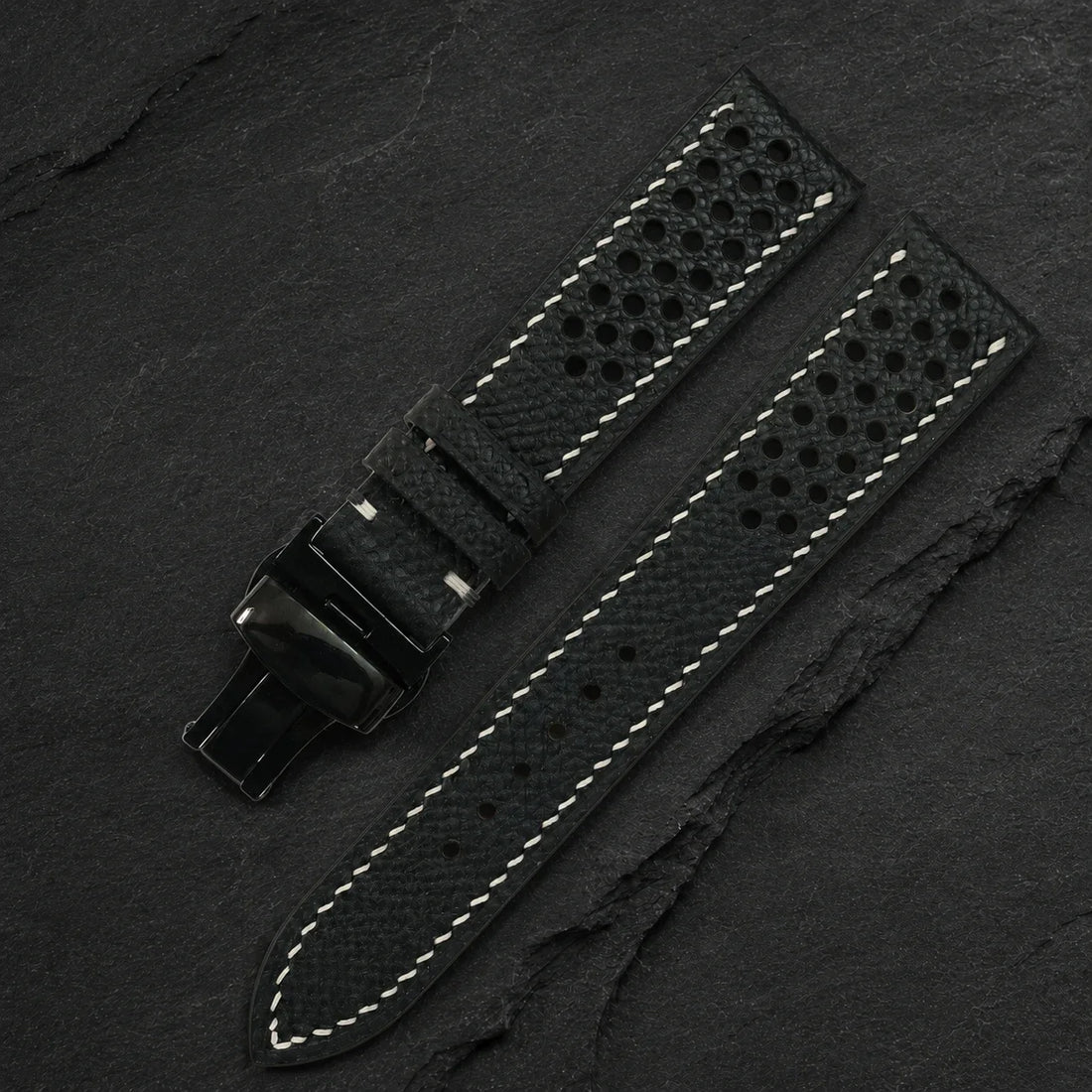 Small Racing Epsom Leather Watch Strap - Handmade