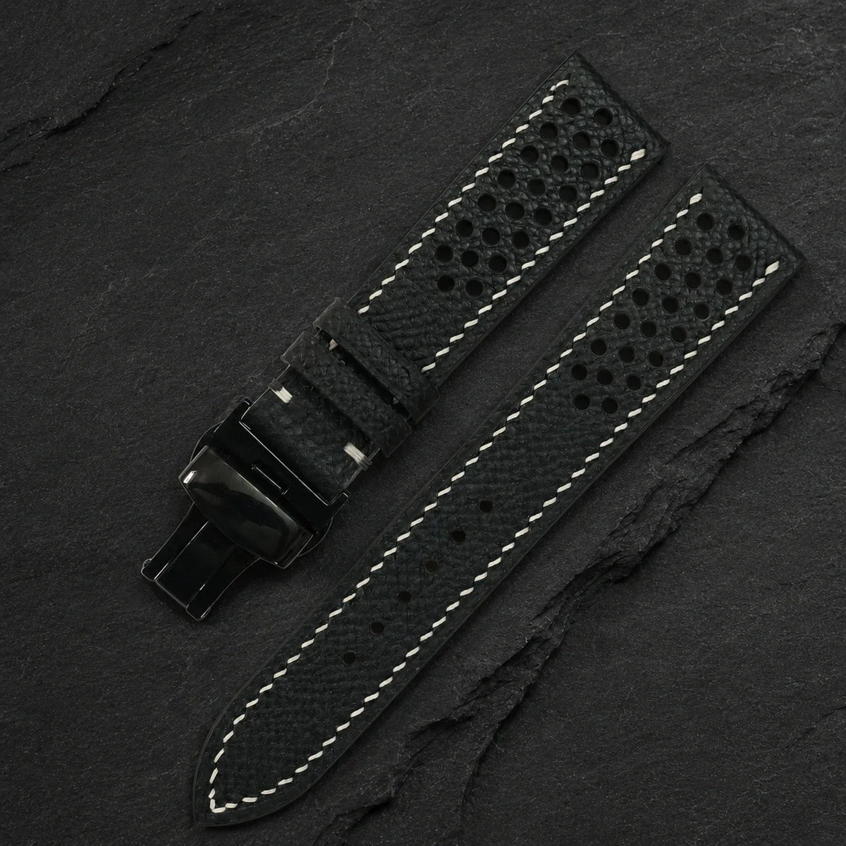 Small Racing Epsom Leather Watch Strap - Handmade