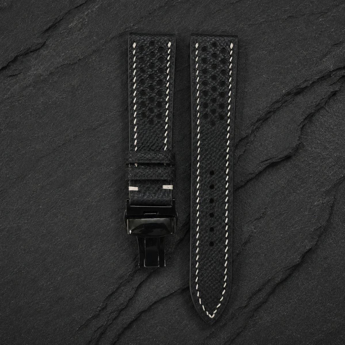 Small Racing Epsom Leather Watch Strap - Handmade