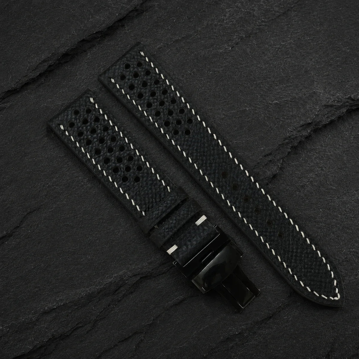 Small Racing Epsom Leather Watch Strap - Handmade