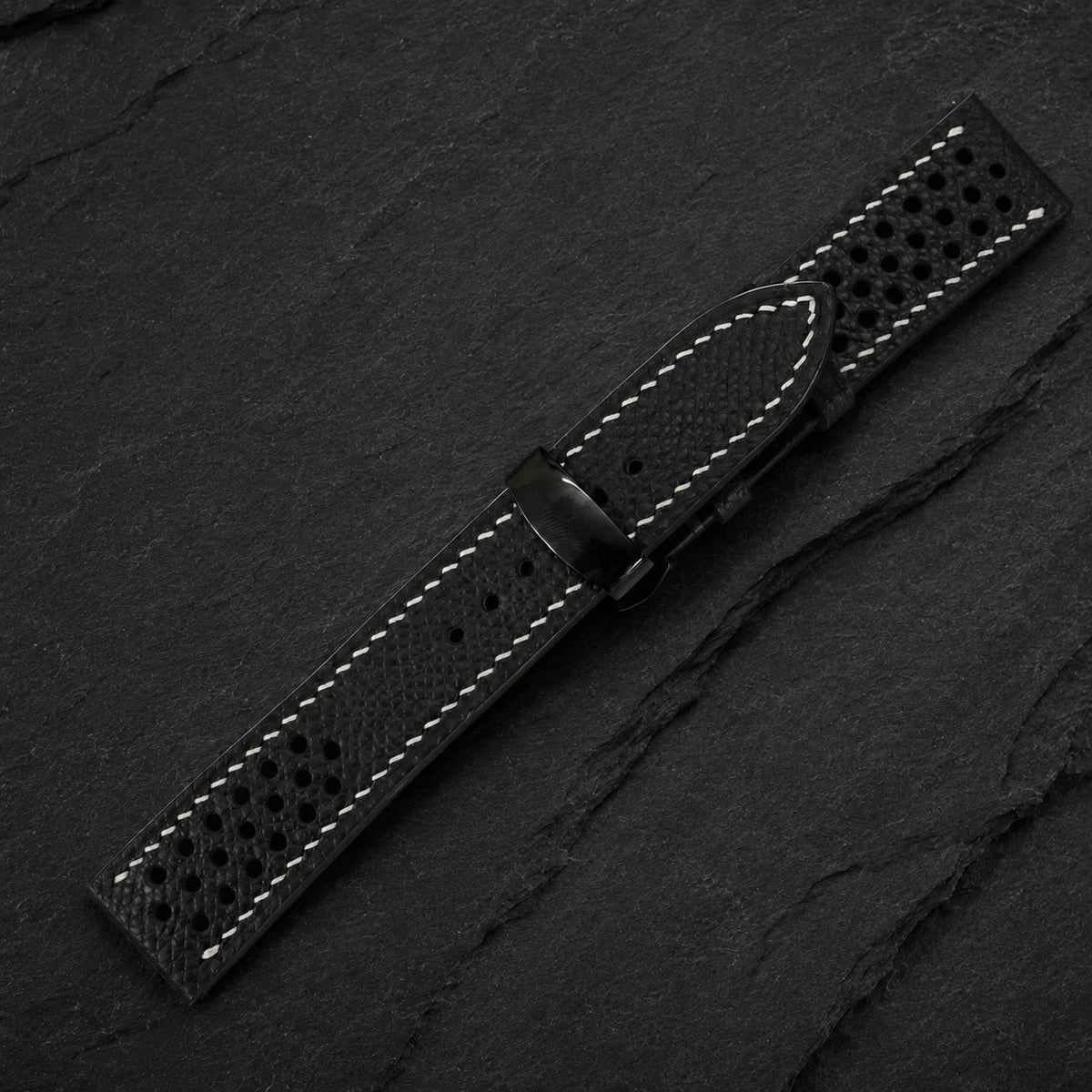 Small Racing Epsom Leather Watch Strap - Handmade
