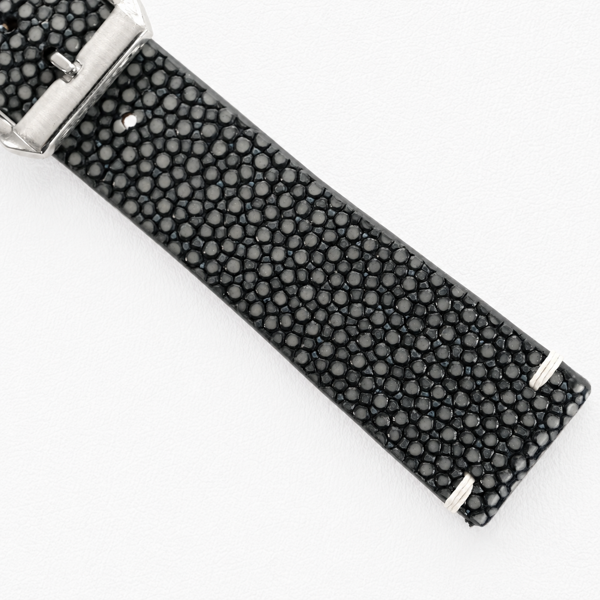 Gray Stingray Leather Watch Strap - Handmade
