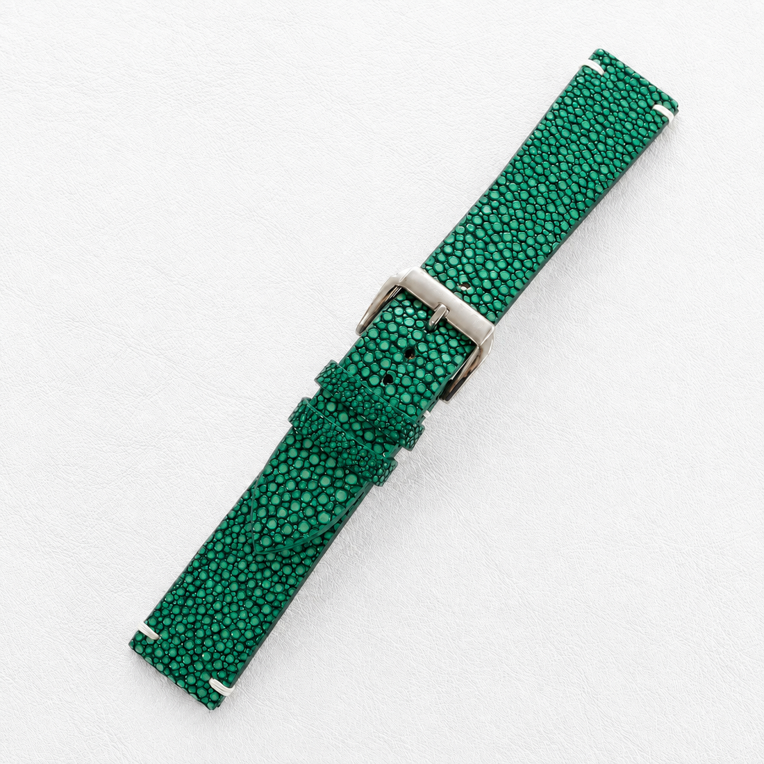 Green Stingray Leather Watch Strap - Handmade