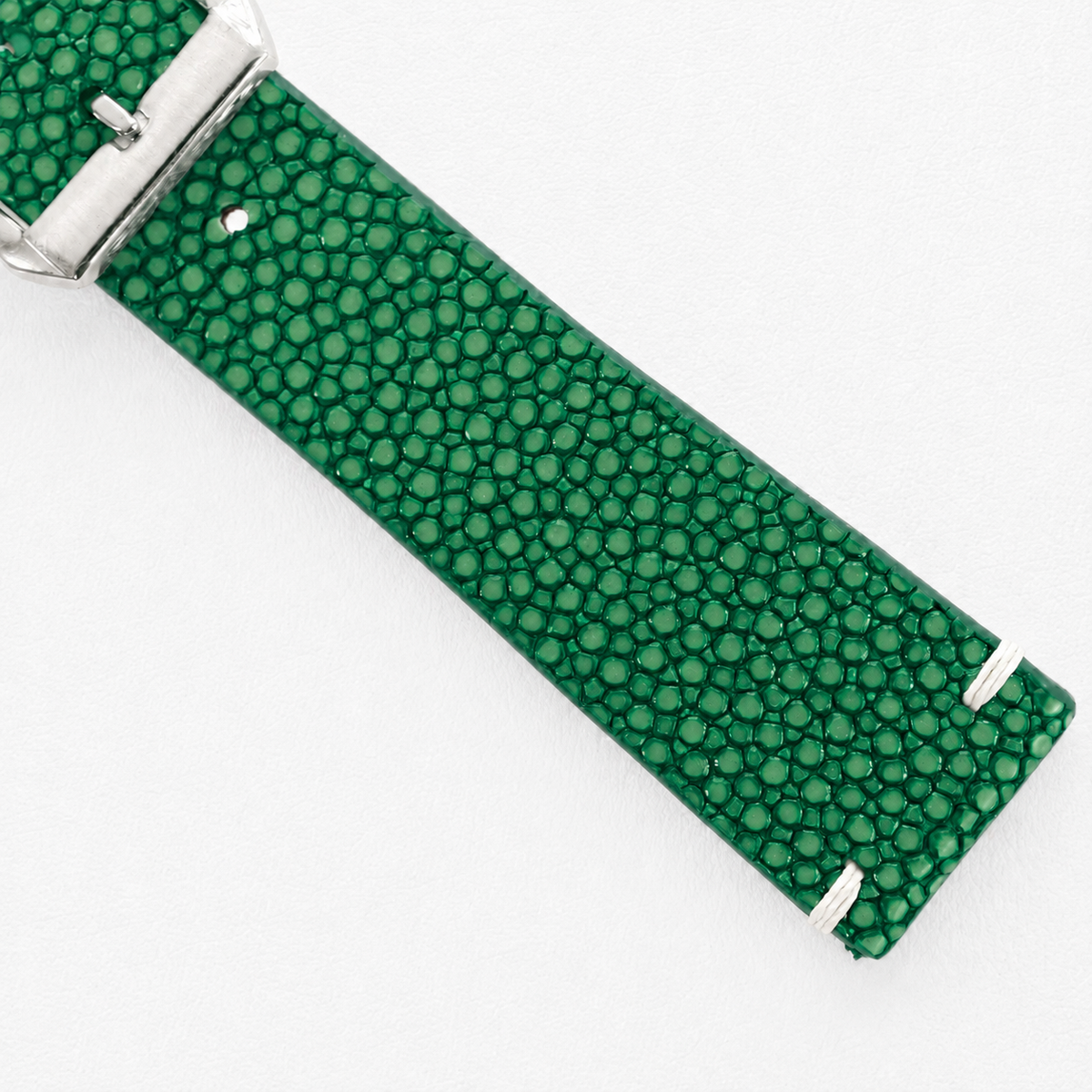 Green Stingray Leather Watch Strap - Handmade