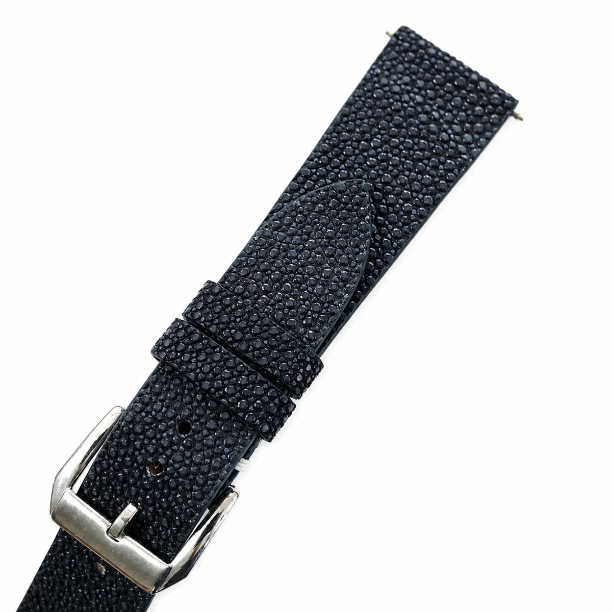 Midnight Navy Stingray Leather Watch Strap - Handmade
