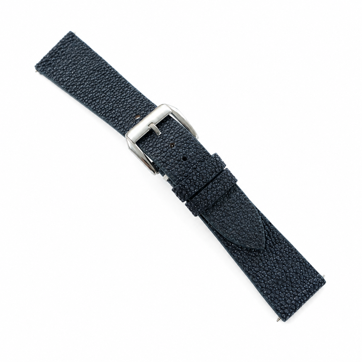 Midnight Navy Stingray Leather Watch Strap - Handmade