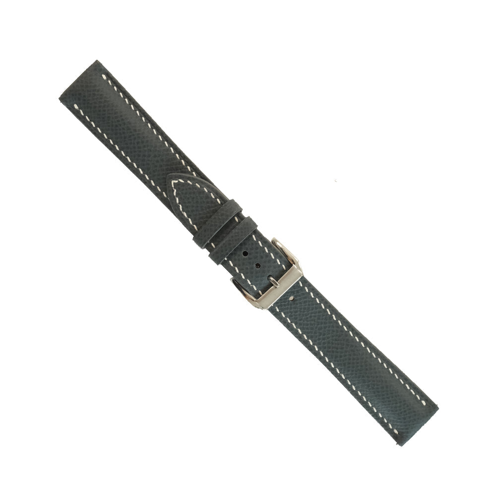 Dark Gray Epsom Leather Watch Strap - Handmade