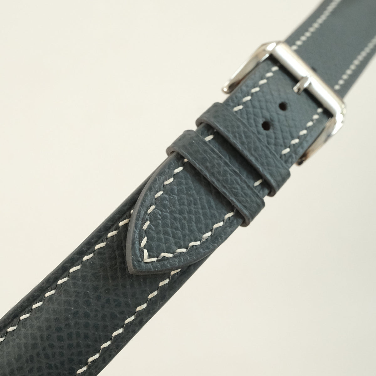 Dark Gray Epsom Leather Watch Strap - Handmade