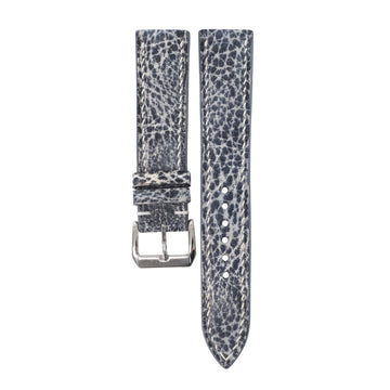 Slate Gray Patina Leather Watch Strap - Handmade