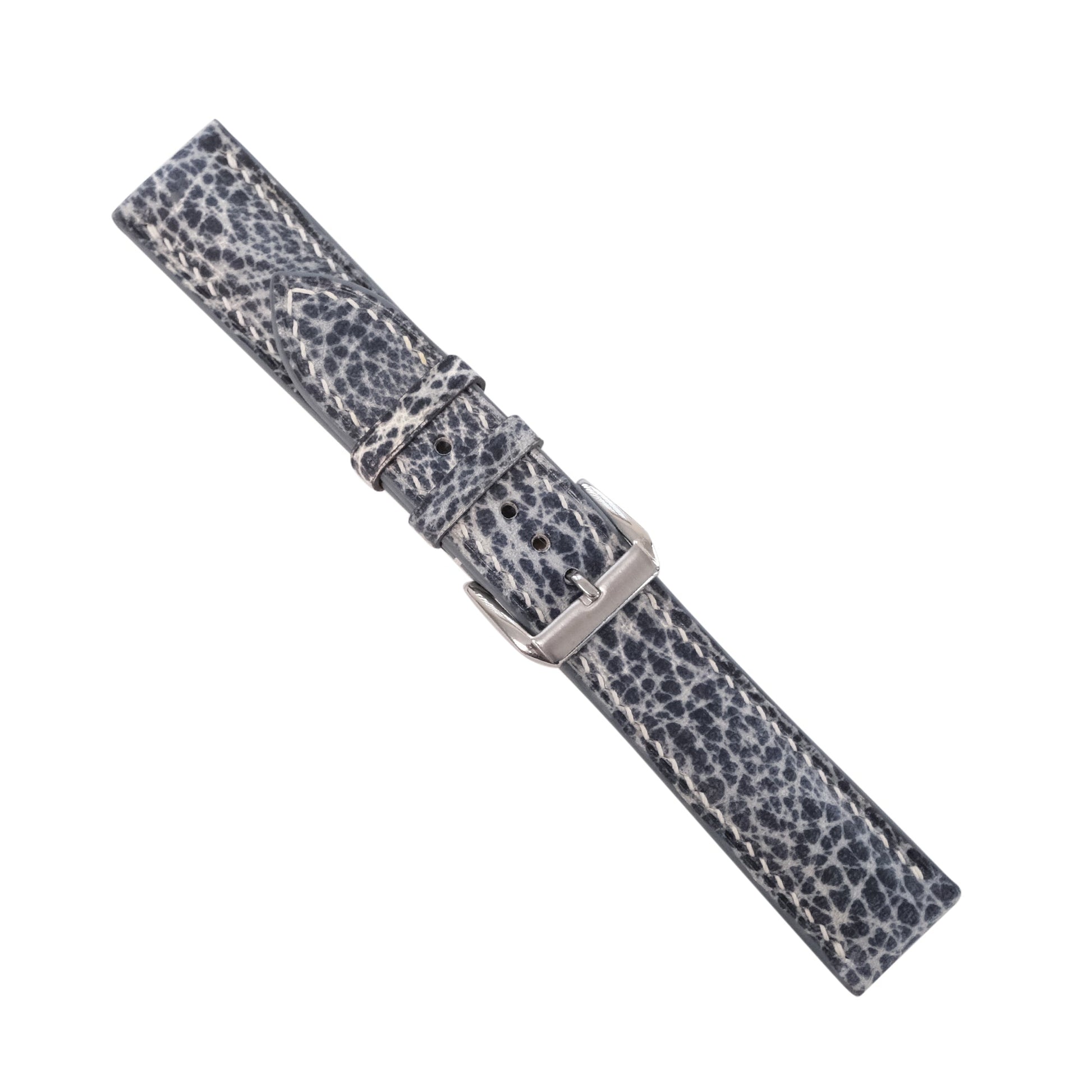 Slate Gray Patina Leather Watch Strap - Handmade Quick Release Band