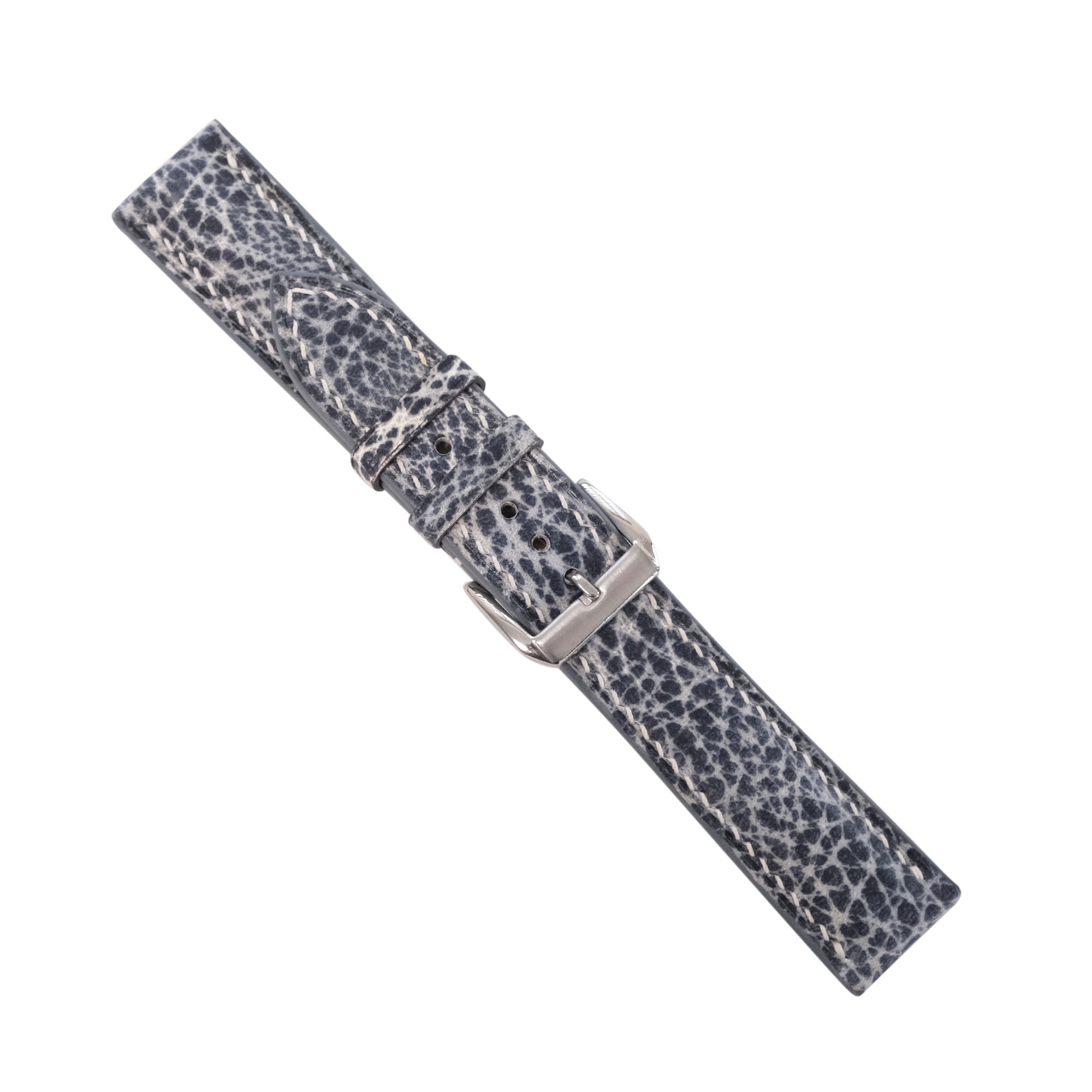 Slate Gray Patina Leather Watch Strap - Handmade Quick Release Band