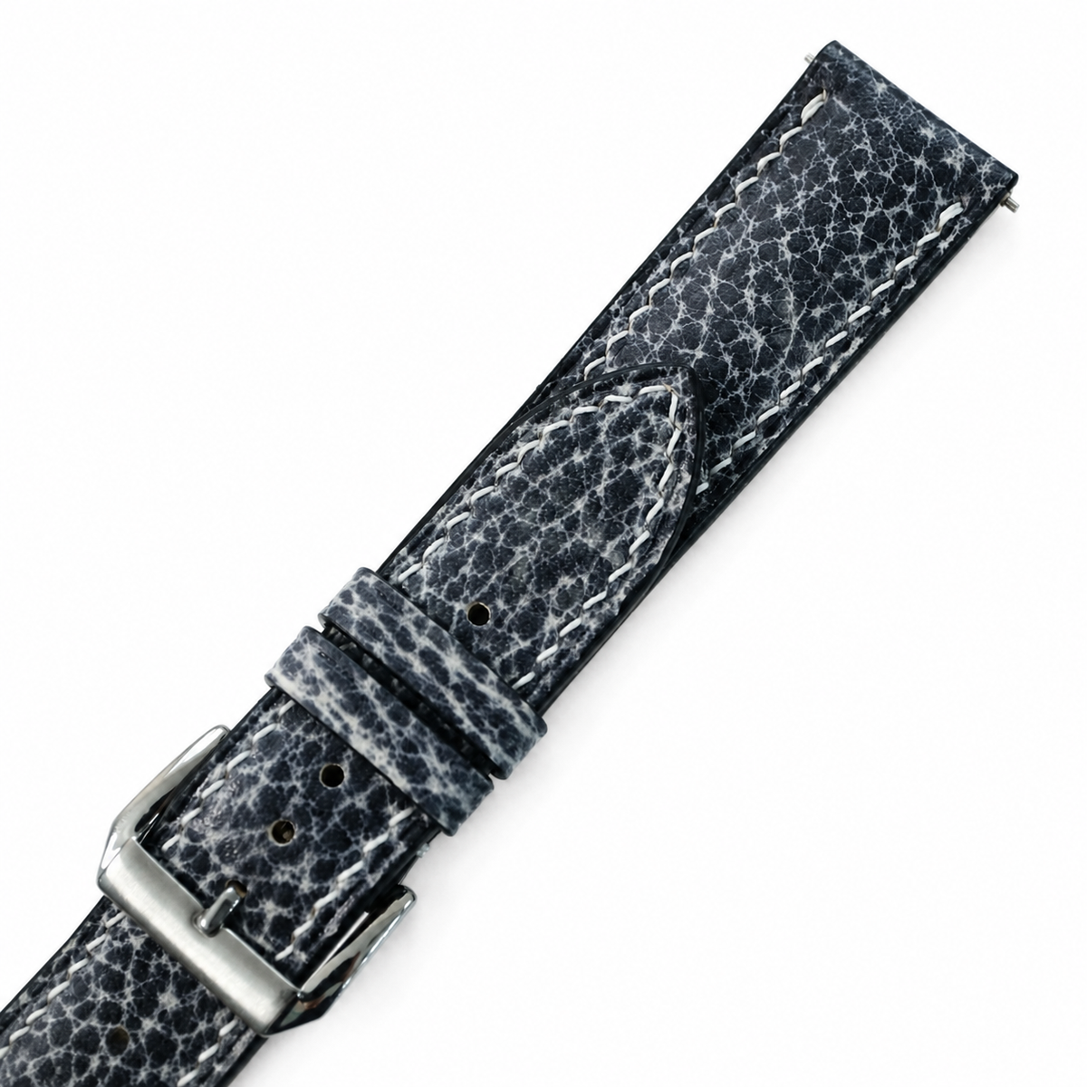 Stone Gray Patina Leather Watch Strap - Handmade
