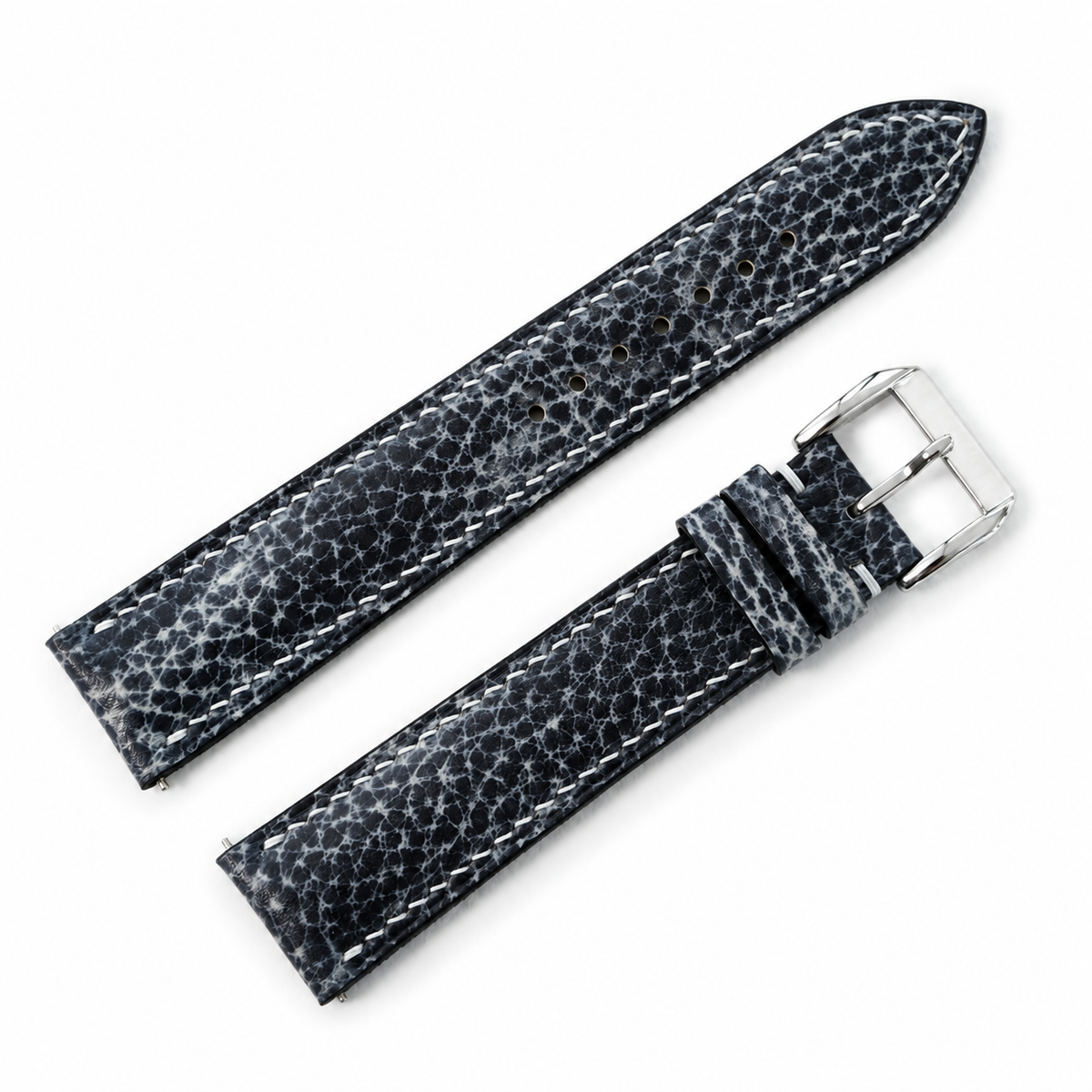 Stone Gray Patina Leather Watch Strap - Handmade
