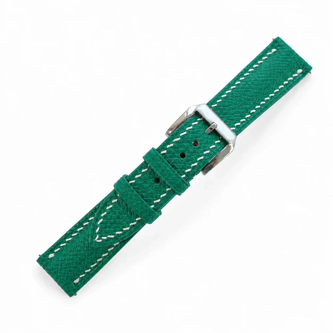 Teal Green Epsom Leather Watch Strap - Handmade