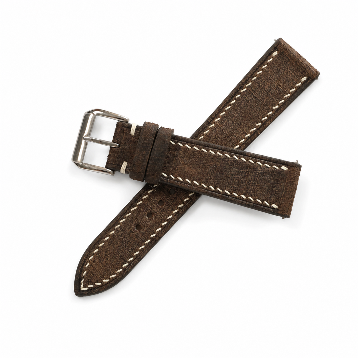 Dark Chocolate Brown Babele Leather Watch Strap - Handmade